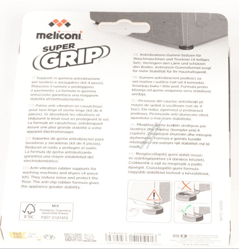 Kit supporti antivibranti neri 4 pz Candy