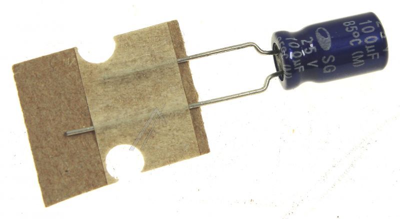2401-000302 Condensatore elettrolitico alluminio 100µF 25V 20% 6×11 mm, spaziatura 5 mm, a foro passante (TP) Samsung 2401000302