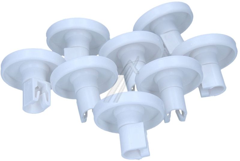 Ruote cesto lavastoviglie bianche 8 pz per 50269971003 Rexelectrolux