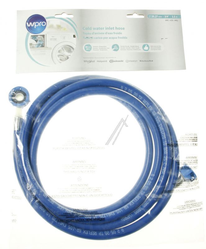 C00375223 481953028935 Tubo carico acqua fredda 60 bar 25° 3,50 m Miele