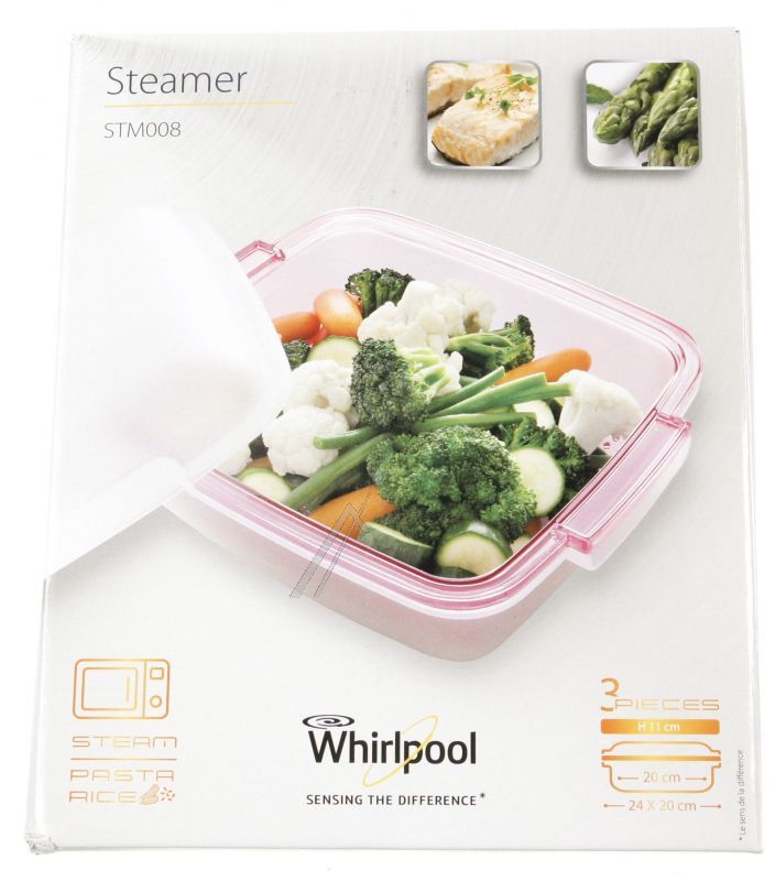 C00334697 482000013392 Vaporiera per microonde Leonardo rettangolare Whirlpool