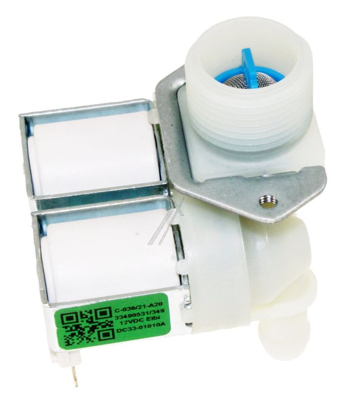 DC33-01010A Elettrovalvola acqua DC12V staffa mm #250 1 2 11 Samsung DC3301010A