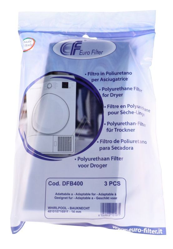 DFB400 Filtro alternativo per Whirlpool (3 pz.)