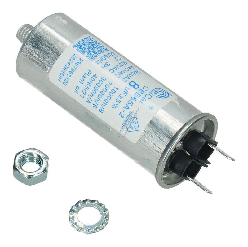 2807960400 C00864678 Condensatore 8µF per motore Beko