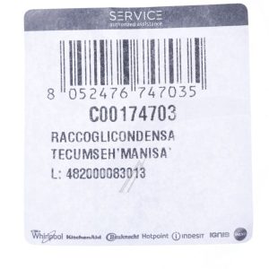 C00174703 482000083013 Vaschetta raccolta condensa Tecumseh  Manisa Indesit