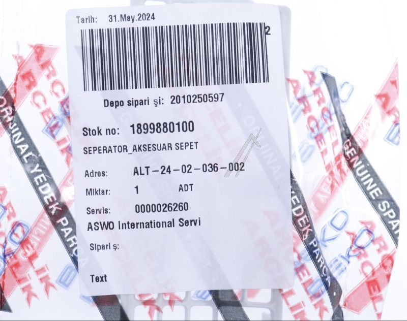1899880100 C00928994 Divisorio portaposate Beko