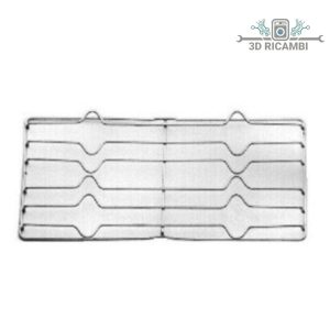 Griglia in filo cromato ed acciaio inox per piano cottura ariston indesit a 2 fuochi 486✖️235 f0215