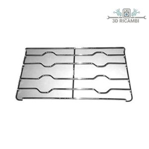 Griglia in filo cromato ed acciaio inox per piano cottura de longhi elba a 2 fuochi 480✖️271 lato destro f0809