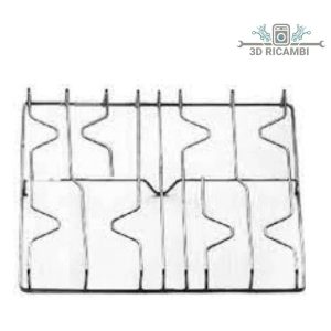 Griglia in filo cromato ed acciaio inox per piano cottura de longhi elba a 4 fuochi 450✖️495 f0803