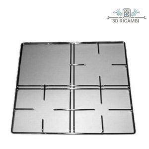 Griglia in filo cromato ed acciaio inox per piano cottura gasfire a 3 fuochi 426✖️480 f1714