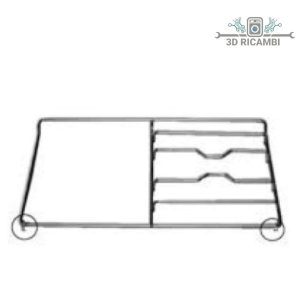 Griglia in filo cromato ed acciaio inox per piano cottura indesit ariston a 2 fuochi 472✖️261 f0820