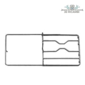 Griglia in filo cromato ed acciaio inox a 2 fuochi per piano cottura elba 462✖️231 f0813