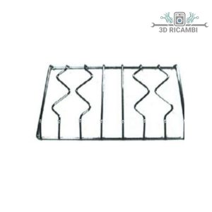 Griglia in filo cromato ed acciaio inox per piano cottura smeg a 2 fuochi 403✖️266 f5343