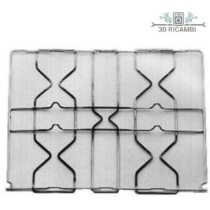 Griglia in filo cromato ed acciaio inox per piano cottura sovrana a 4 fuochi 455✖️220 f5405