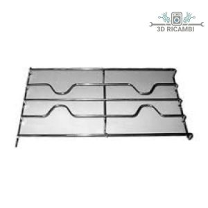 Griglia in filo cromato ed acciaio inox per piano cottura tecnogas a 2 fuochi 470✖️240 f5903