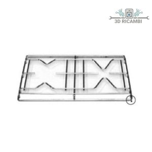 Griglia in filo ed acciaio inox per piano cottura elba a 2 fuochi 470✖️265 f0822
