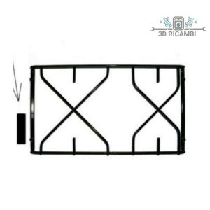 Griglia in piattina per piano cottura indesit ariston a 2 fuochi 395✖️214 destra p2764