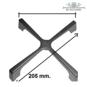 Griglia piano cottura whirpool ignis ghisa a croce 1 fuoco g2516