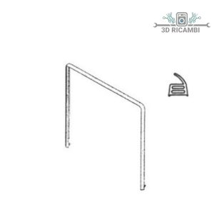 Guarnizione porta forno glem gas 2 lunette 2 ganci 1120 mm lunga a2150