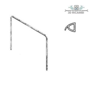 Guarnizione porta forno glem gas a2152 2 lunette e 3 ganci 1348mm lunga