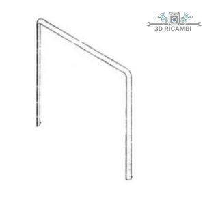 Guarnizione porta forno smeg con 2 lunette 2 ganci 1020 mm larghezza a5354