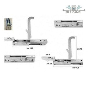 Kit 2 cerniere + portarullini per forno o cucina glem gas con porta leggera kcf2193
