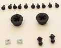 133.0058.498 Kit 2 snaplock femmina + viti in POM M6 + dadi M6 + gommini Faber 1330058498