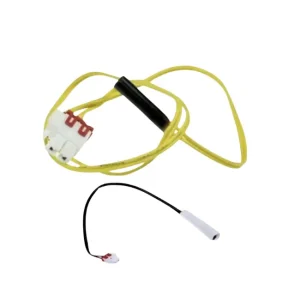 Kit sonda di temperatura per frigorifero Samsung con sensore termico e termofusibile di sbrinamento, ricambio originale per la regolazione della temperatura e la gestione del ciclo di sbrinamento.